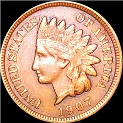 1907 Indian Head Penny ABOUT UNCIRCULATED