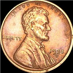1920-S Lincoln Wheat Penny CLOSELY UNCIRCULATED