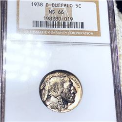 1938-D Buffalo Head Nickel NGC - MS66