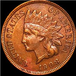1908 Indian Head Penny ABOUT UNCIRCULATED