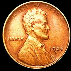 1920-S Lincoln Wheat Penny ABOUT UNCIRCULATED