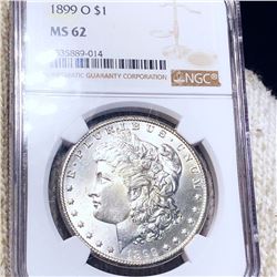1899-O Morgan Silver Dollar NGC - MS62