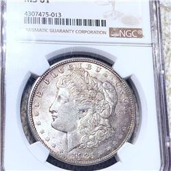 1921-D Morgan Silver Dollar NGC - MS61