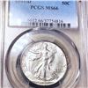 Image 1 : 1941-D Walking Half Dollar PCGS - MS66