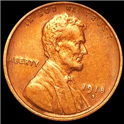 1918-S Lincoln Wheat Penny NEARLY UNCIRCULATED