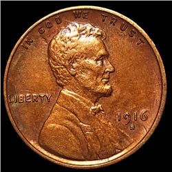 1916-S Lincoln Wheat Penny CLOSELY UNC