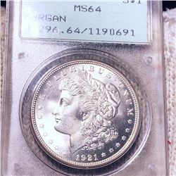 1921 Morgan Silver Dollar PCGS - MS64