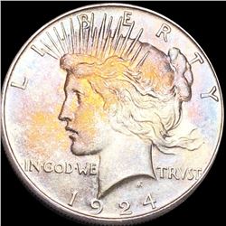 1924-S Silver Peace Dollar CLOSELY UNCIRCULATED