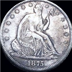 1875-CC Seated Half Dollar NEARLY UNCIRCULATED