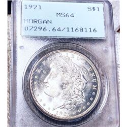 1921 Morgan Silver Dollar PCGS - MS64