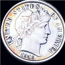 1910 Barber Silver Dime ABOUT UNCIRCULATED