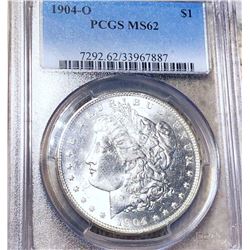 1904-O Morgan Silver Dollar PCGS - MS62