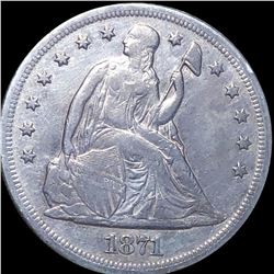 1871 Seated Liberty Dollar LIGHTLY CIRCULATED