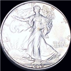1918-S Walking Half Dollar CLOSELY UNCIRCULATED