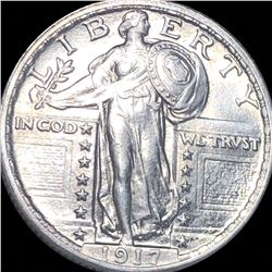 1917 Standing Liberty Quarter FULL HEAD UNC