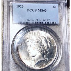 1923 Silver Peace Dollar PCGS - MS63