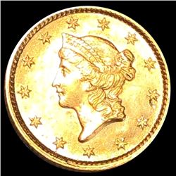1854 Rare Gold Dollar GEM BU