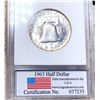 Image 2 : 1963 Franklin Half Dollar TGS - MS65