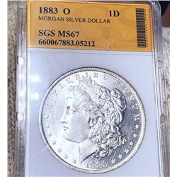 1883-O Morgan Silver Dollar SGS - MS67