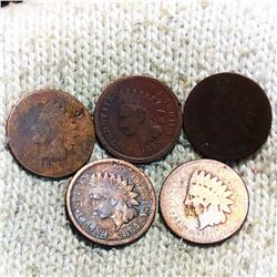 1874/1880/1881/1861 Indian Head Pennies