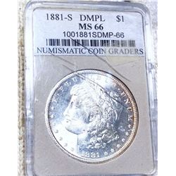 1881-S Morgan Silver Dollar NCG - MS 66 DMPL