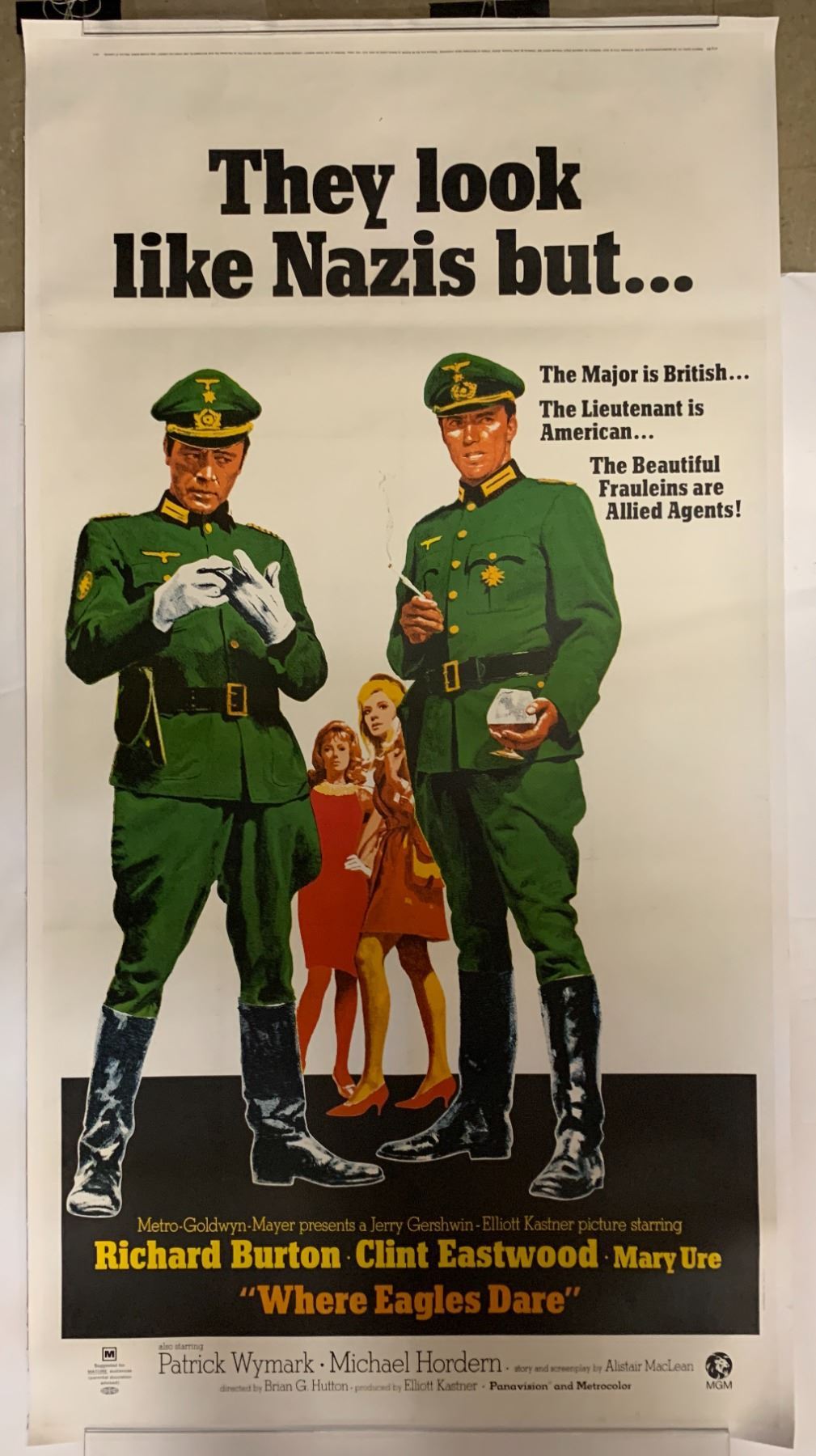 Where Eagles Dare Mgm 1968 Three Sheet 43 X 81 War Where Eagles Dare Mgm 1968 Three Sheet 43 X 81 War