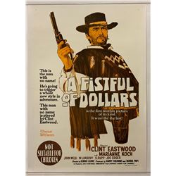 A Fistfull Of Dollars Poster Australian One Sheet on Linen