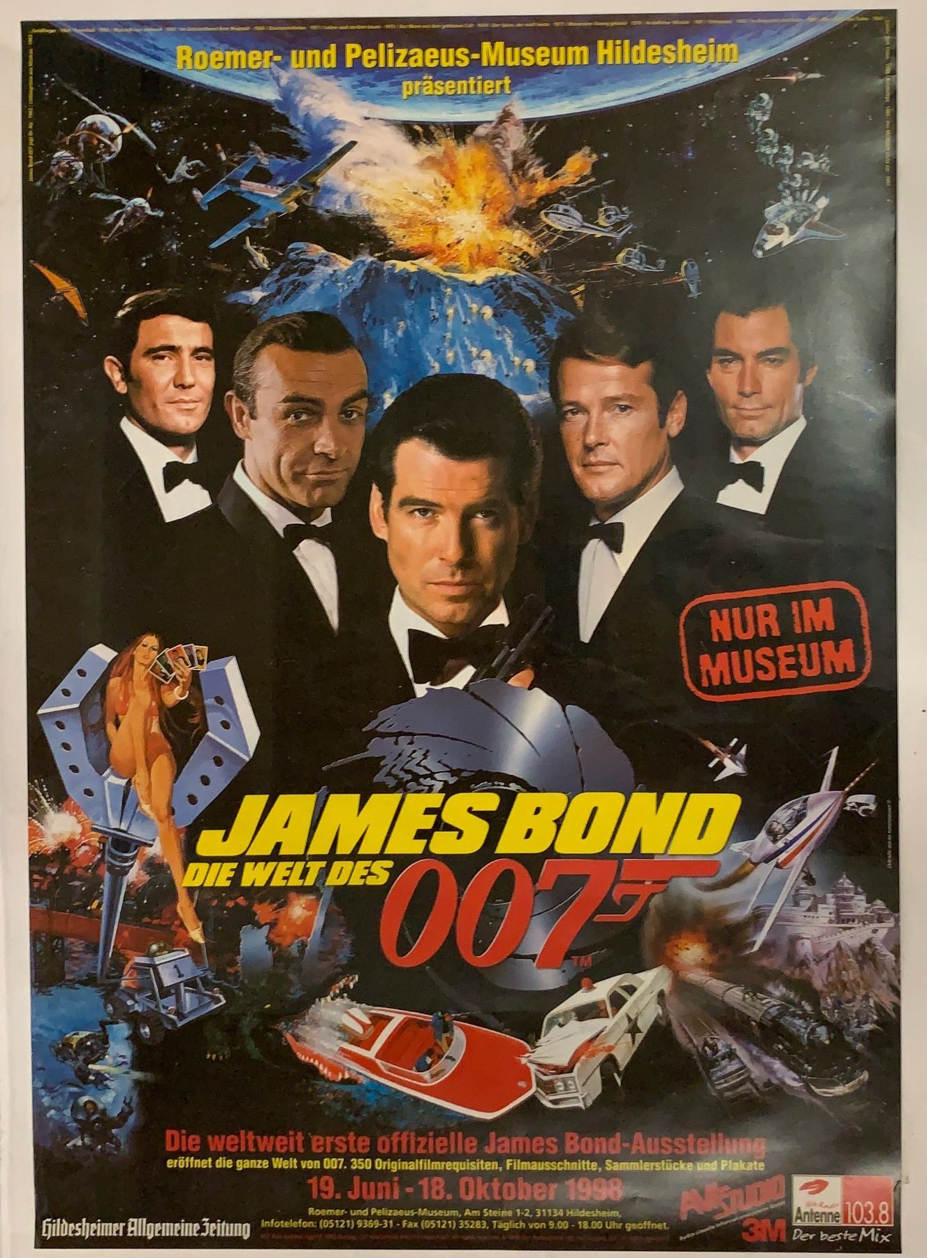 James Bond German Poster from The 1998 James Bond Exhibition
