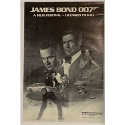 James Bond 007 LICENSED TO KILL" "SPEND A NIGHT WITH JAMES BOND" Poster (1982)
