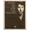 Image 1 : The Graduate "What'll You Do After You Graduate?" Poster 24 x 18 1/4 in RARE Visa