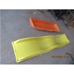 2 Items - 7' Poly Slide, & Poly Sleigh