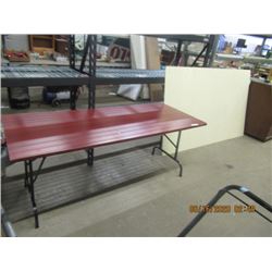 Folding Leg Table 30" x 72"  & Sheet Peg Board 48" x 80"