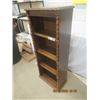 Image 2 : Walnut Open Shelf w Pie Crust Carved Edge 42" H 18"W 10"D - Vintage