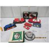 Image 1 : 8 Items - 4 Die Cast Corvettes, 2 Ceramic Corvettes, 1 Auto VCR Rewinder, Hallmark Corvette Xmas Orn