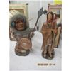 Image 2 : 4 Items- Native Warrior Sculpture w Boxes 12" H