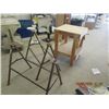 Image 1 : 3 Items- 2) Heavy Strong Folding Table Legs, Workshop Table 24" x 24"