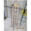 Image 2 : Wine Rack, Metal Folding What Not Shelf, Pole Lamp