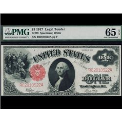 1917 $1 Legal Tender Note PMG 65EPQ