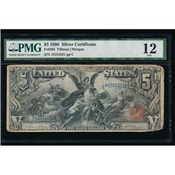1896 $5 Educational Silver Certificate PMG 12