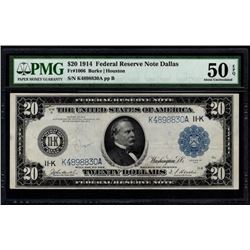 1914 $20 Dallas Federal Reserve Note PMG 50EPQ