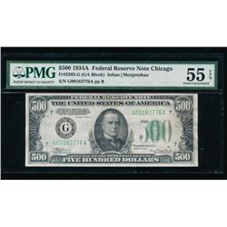 1934A $500 Chicago Federal Reserve Note PMG 55EPQ