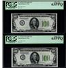 Image 1 : 1934 $100 New York Consecutive Federal Reserve Notes PCGS 63PPQ