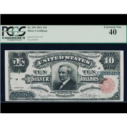 1891 $10 Silver Certificate PCGS 40