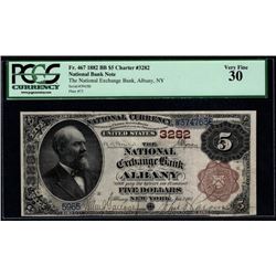 1882 $5 Albany National Bank Note PCGS 30