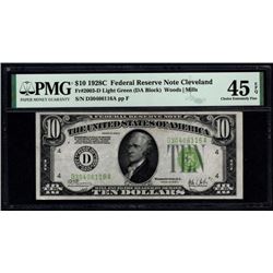 1928C $10 Cleveland Federal Reserve Note PMG 45EPQ
