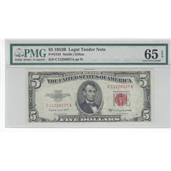 1953B $5 Legal Tender Note PMG 65EPQ