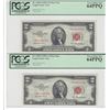 Image 3 : 1953A $2 Legal Tender STAR Notes PCGS 8 Consecutive Notes