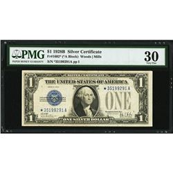 1928B $1 Silver Certificate STAR Note PMG 30