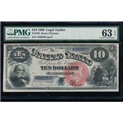 1880 $10 Jackass Legal Tender Note PMG 63EPQ