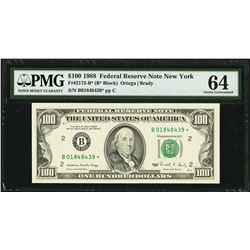 1988 $100 New York Federal Reserve STAR Note PMG 64